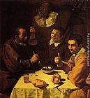 Three Men at a Table by Diego Rodriguez de Silva Velazquez